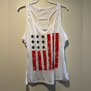 White USA tank top
